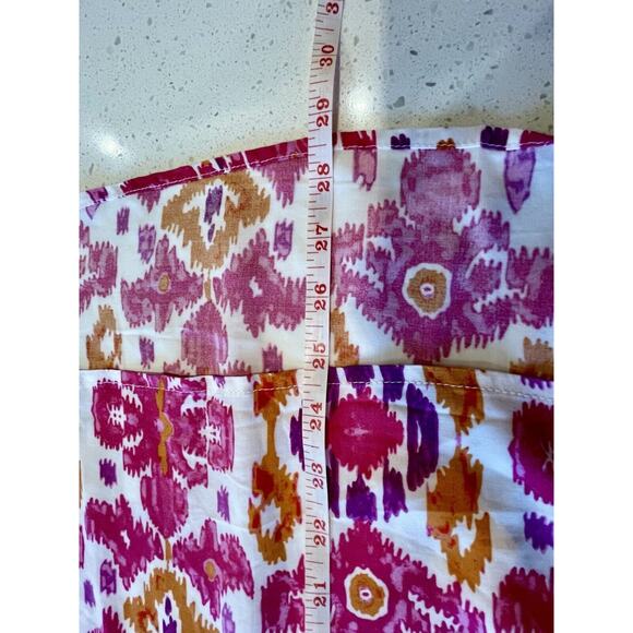 Christian Siriano Boho Artsy Blouse Top Shirt Open Collar‎ Size Large - Picture 9 of 11